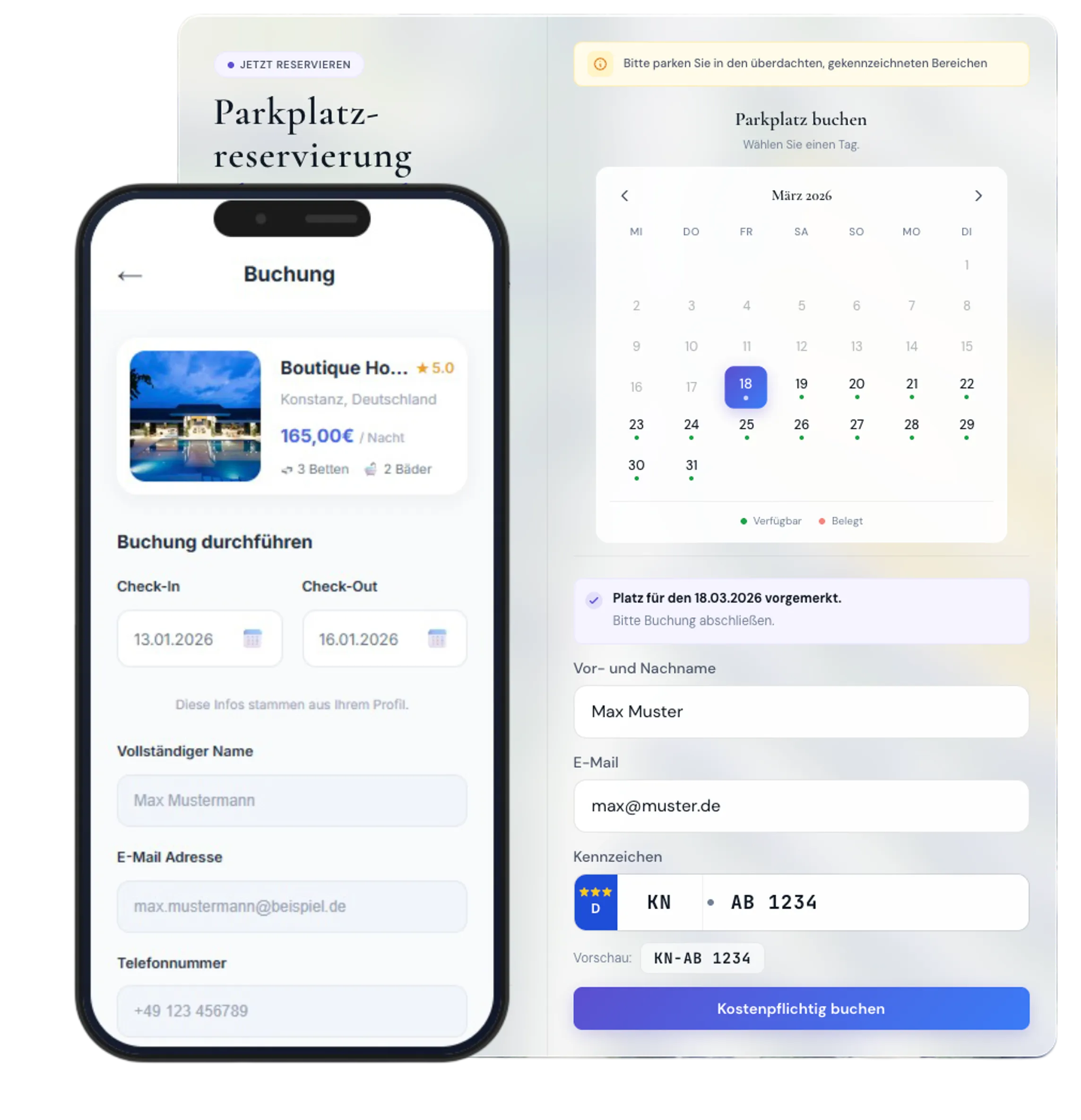 EnoPark reservation platform